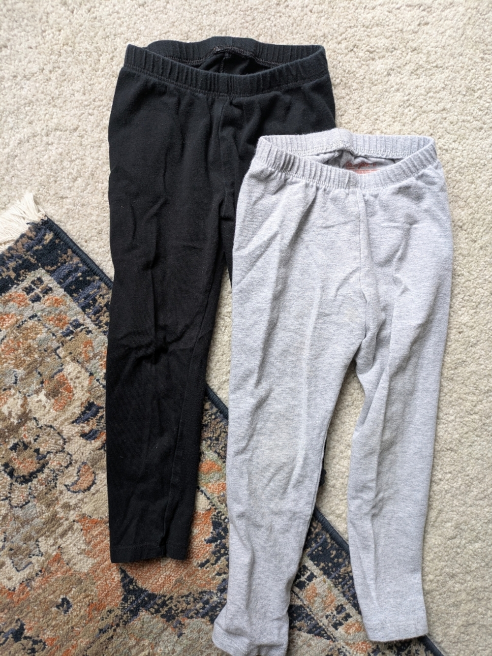 Cat & Jack Black and Light Gray Girls' Leggings Bundle